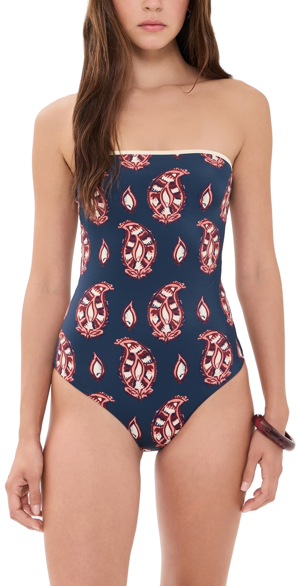 Johanna Ortiz Alta Mar One Piece Navy/Rose