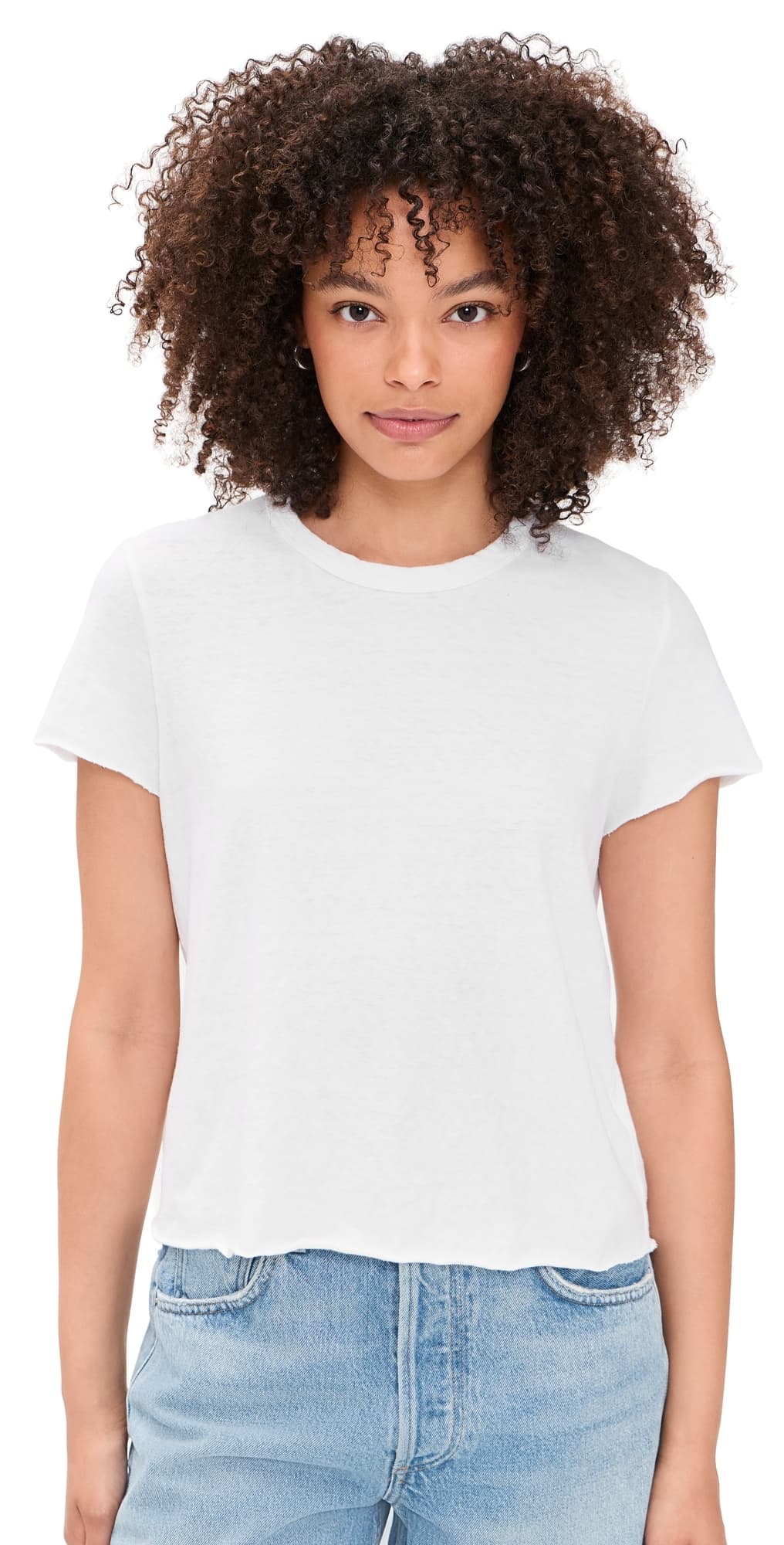 James Perse Slub Jersey Shrunken Tee White