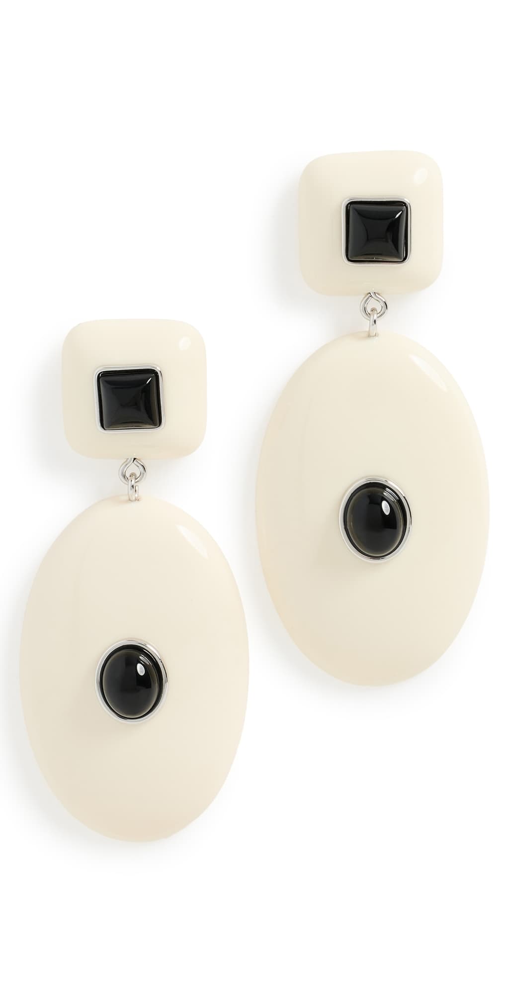 Julietta Pantheon Earrings Black/Ivory