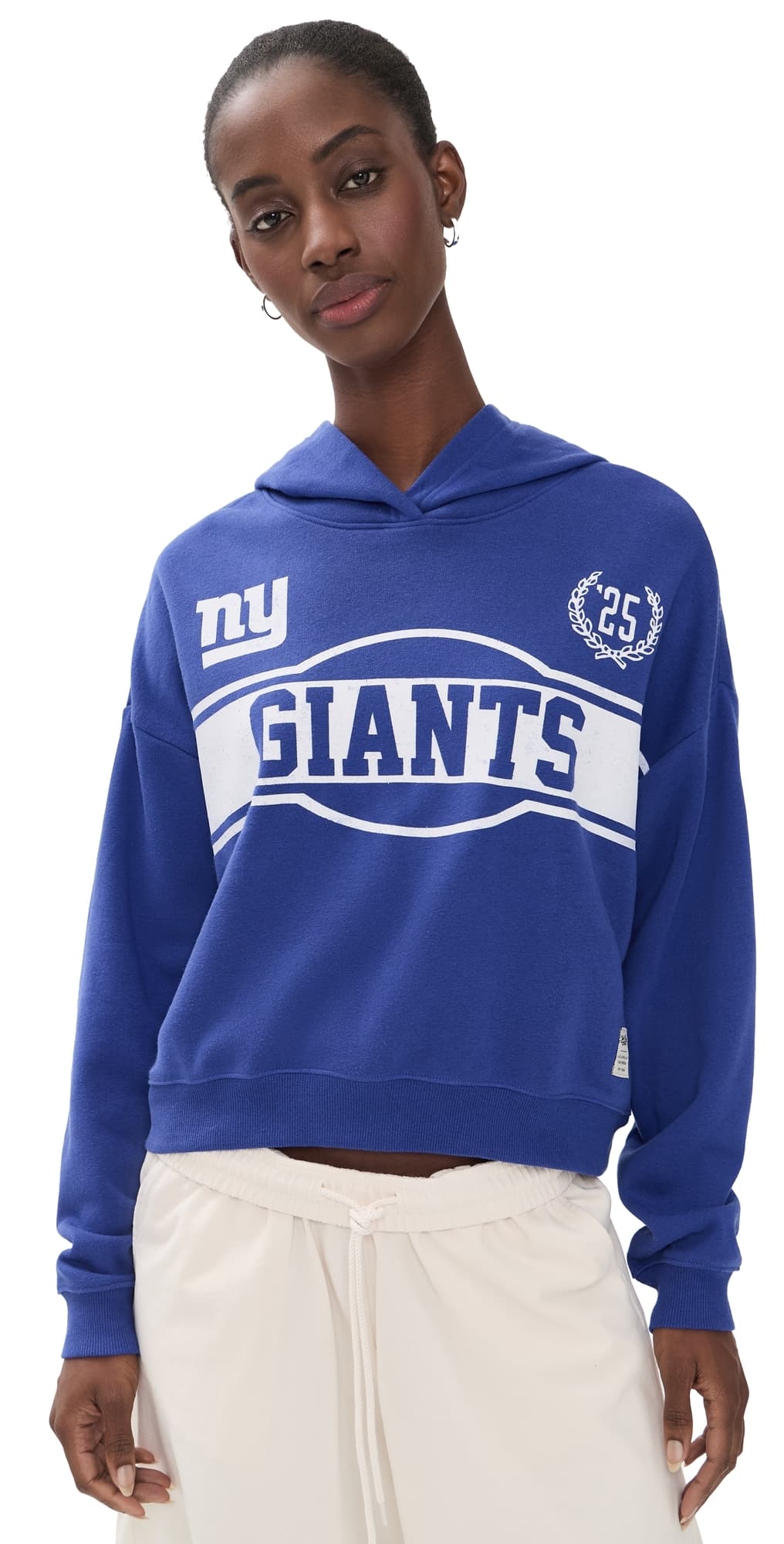 Junk Food New York Giants Oversized Cropped Hoodie Liberty