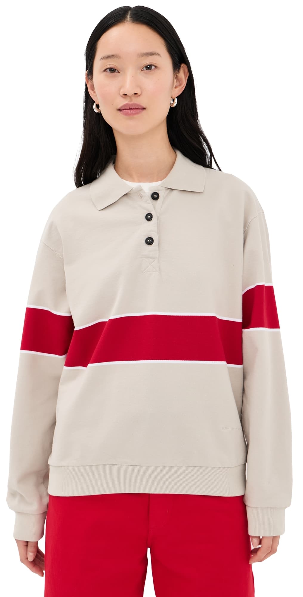 Kallmeyer Blake Rugby Polo Jade/Crimson