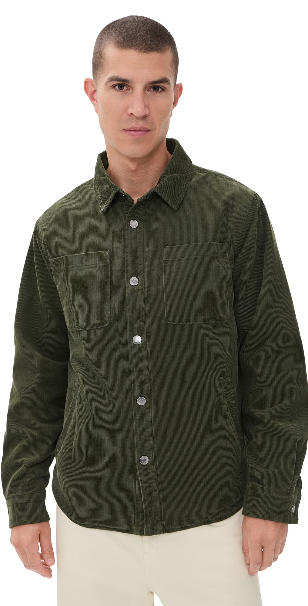 Katin Harold Corduroy Shacket Dark Olive