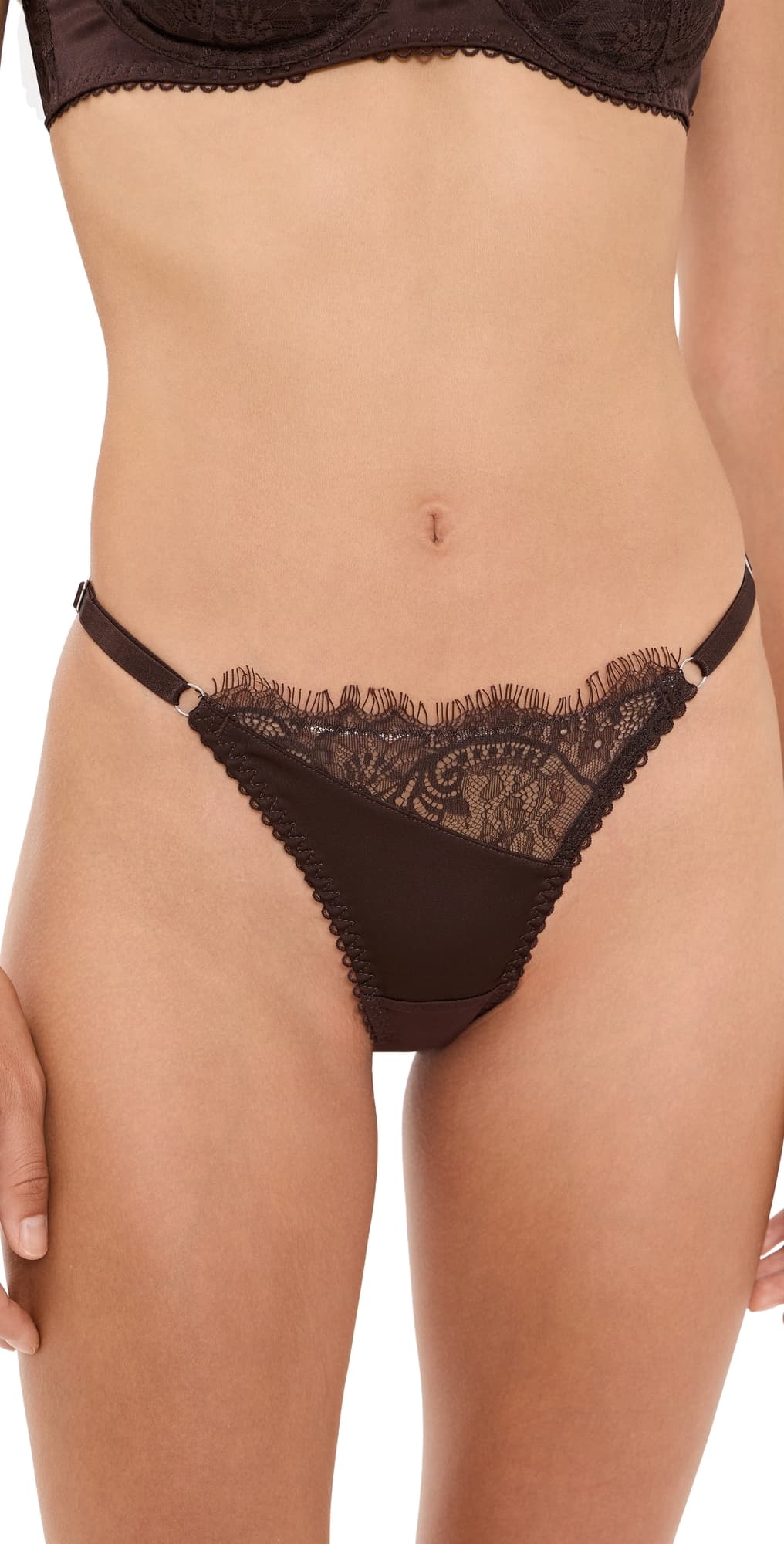 Kat the Label Rae Thong Panties Espresso