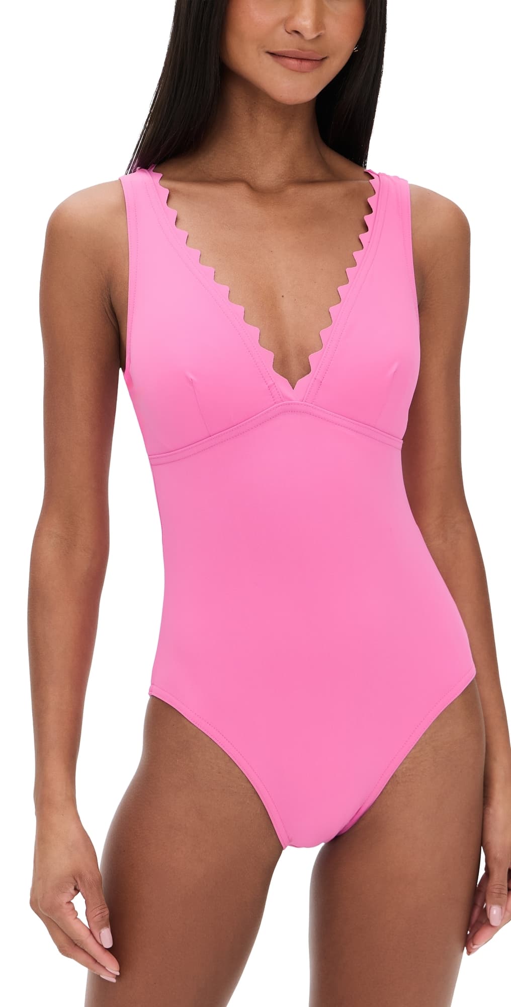 Karla Colletto Ins V Neck Silent Underwire Tank One Piece Zinnia
