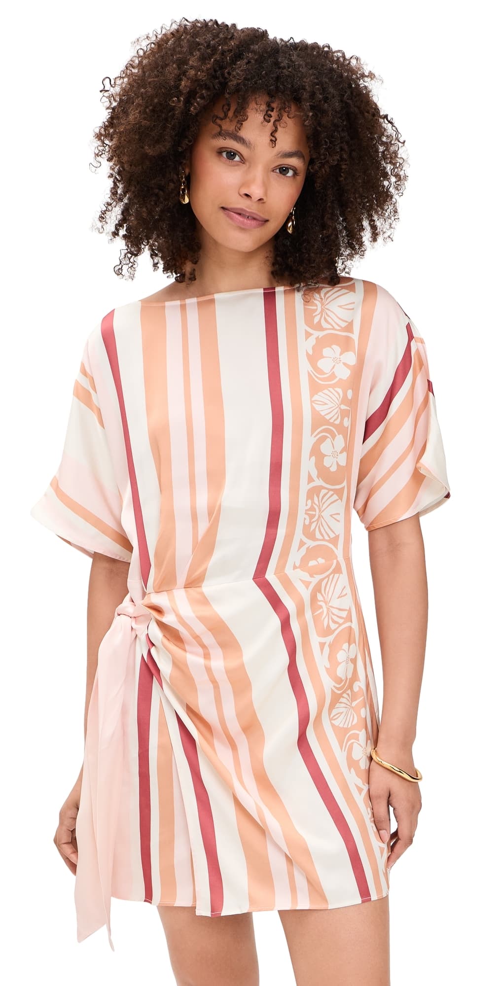 Kivari Lilia Mini Dress Pink Brown