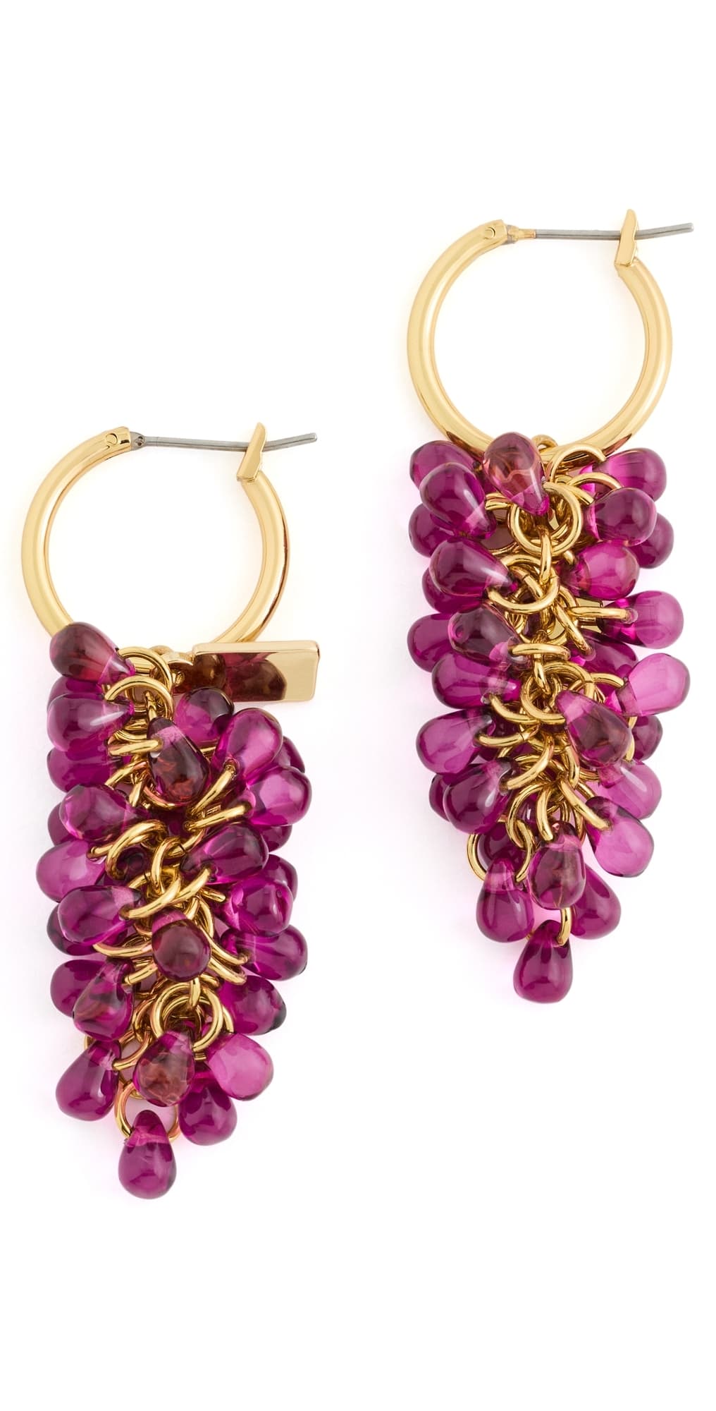 Kenneth Jay Lane Grape Drop Earrings Gold/Purple · One Size