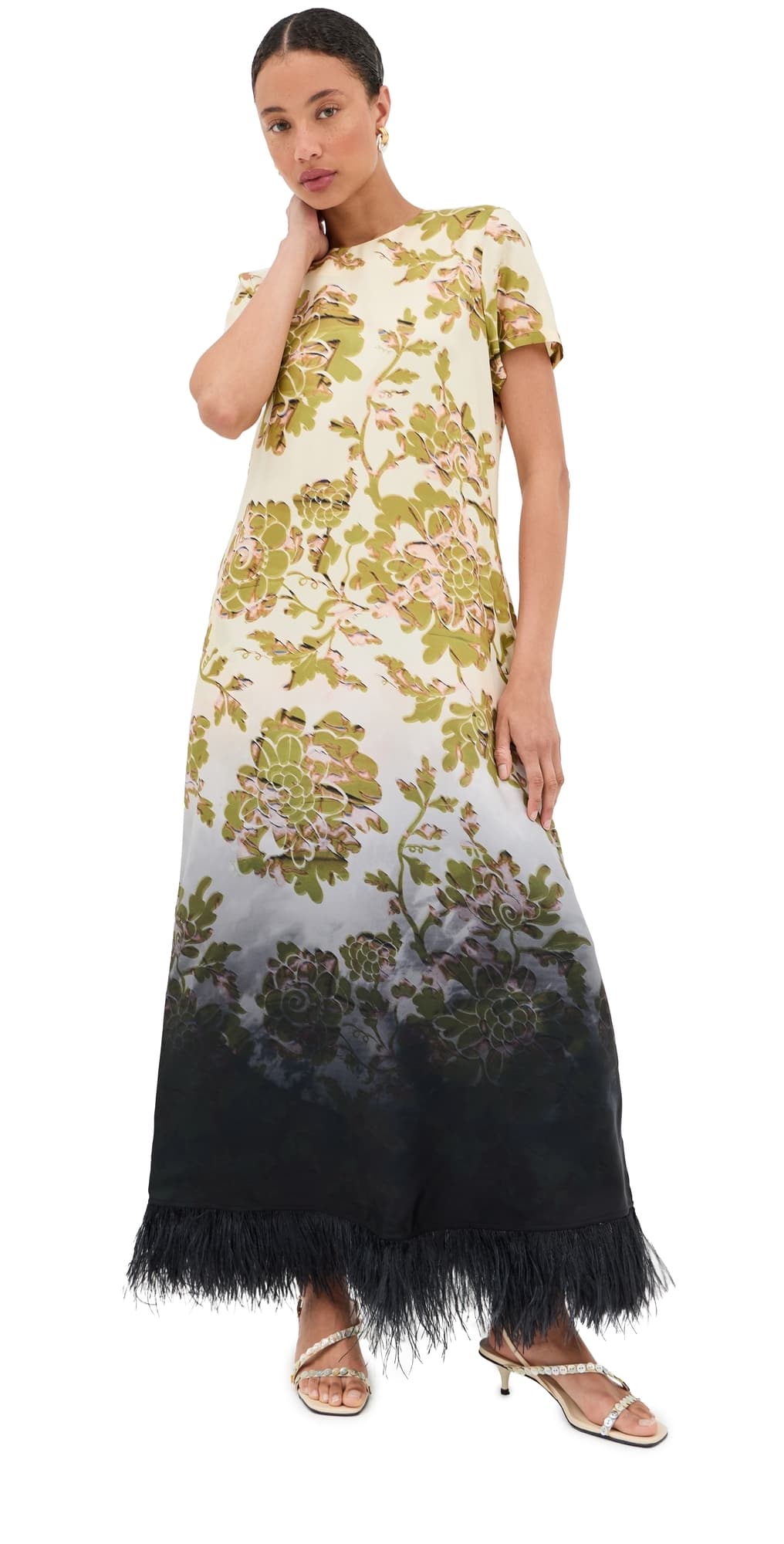 La DoubleJ Swing Dress Oasis Ombre Placee Black