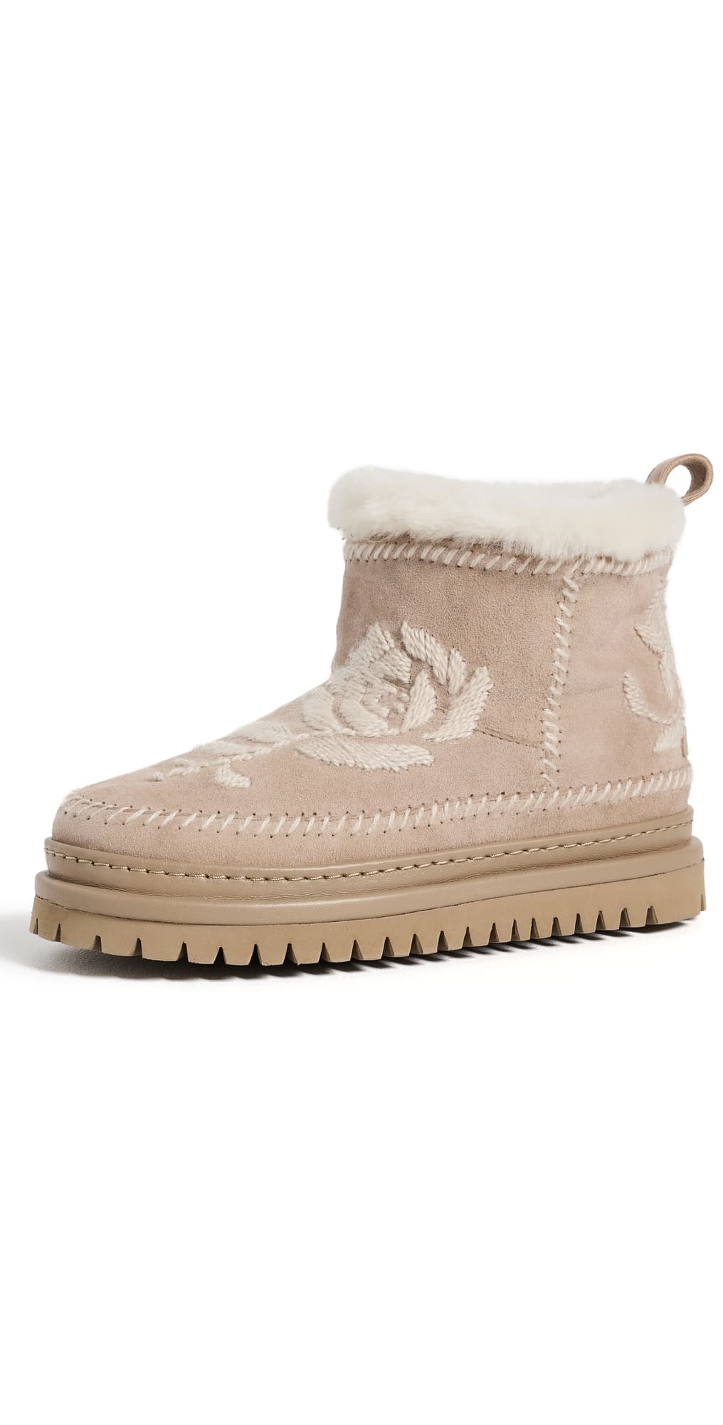 Laidback London Nyali 4.0 Rose Booties Sand Suede Natural
