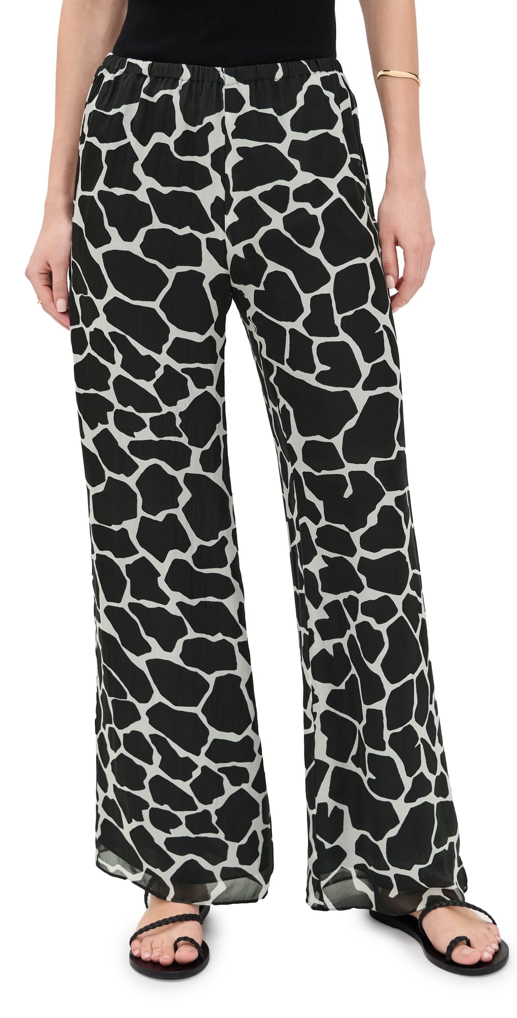La Ligne Freya Silk Pants Giraffe