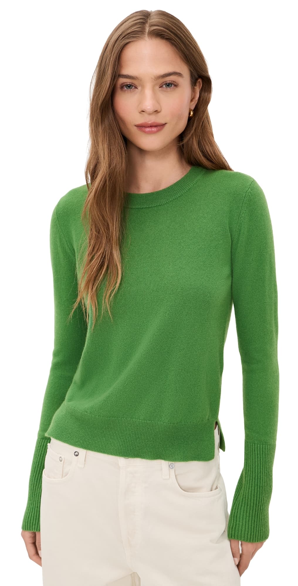 La Ligne Solid Lean Lines Sweater Cactus