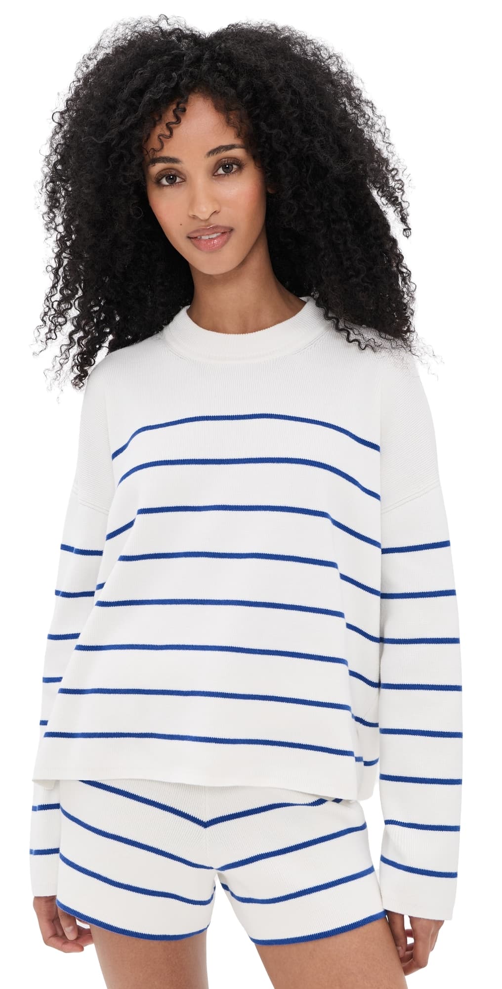 La Ligne Leo Sweater Cream/Cobalt