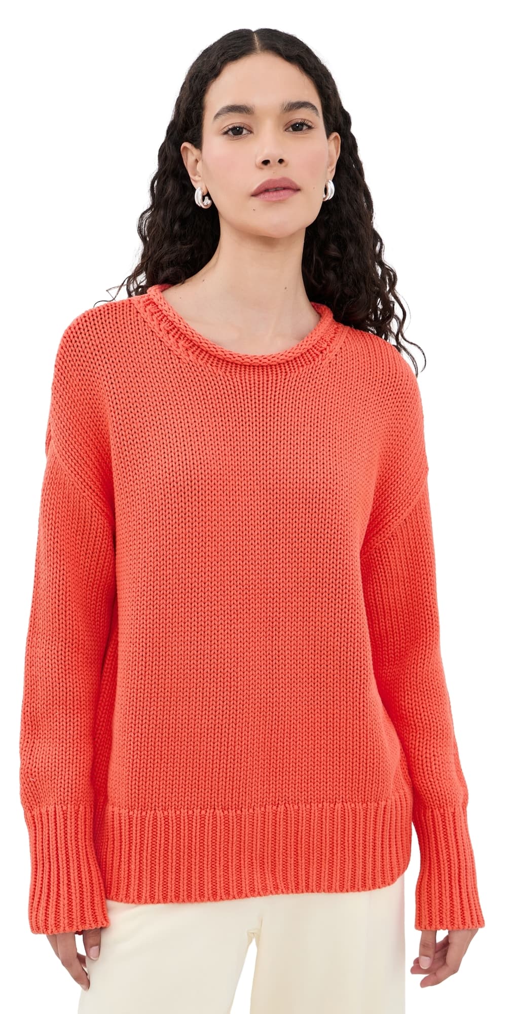 La Ligne Solid Marina Sweater Coral