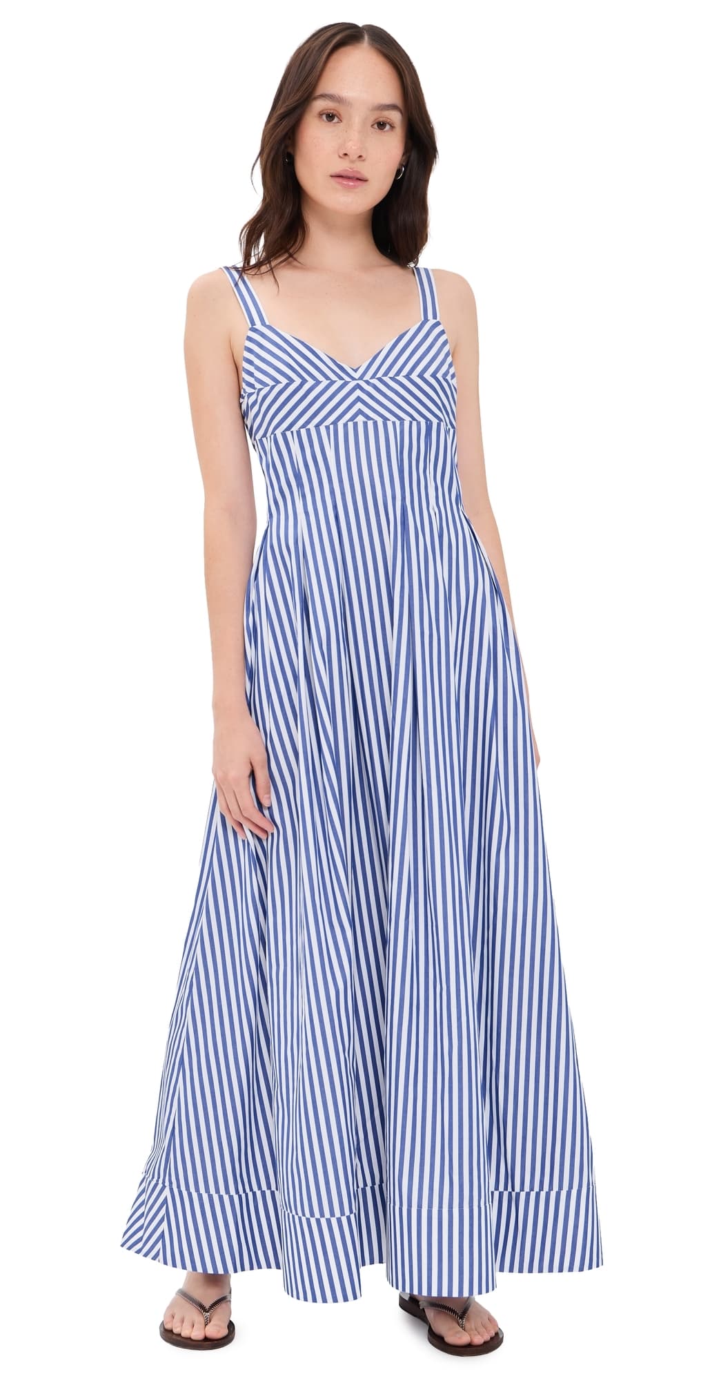 La Ligne Madeline Dress Cobalt/White