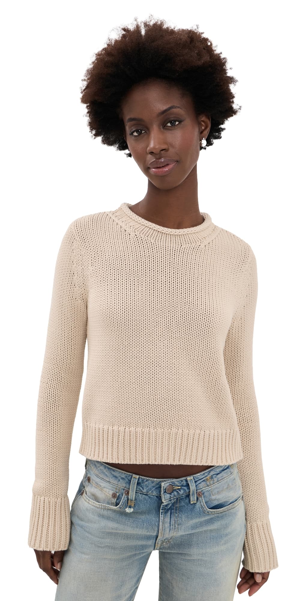 La Ligne Solid Mini Marina Sweater Sand
