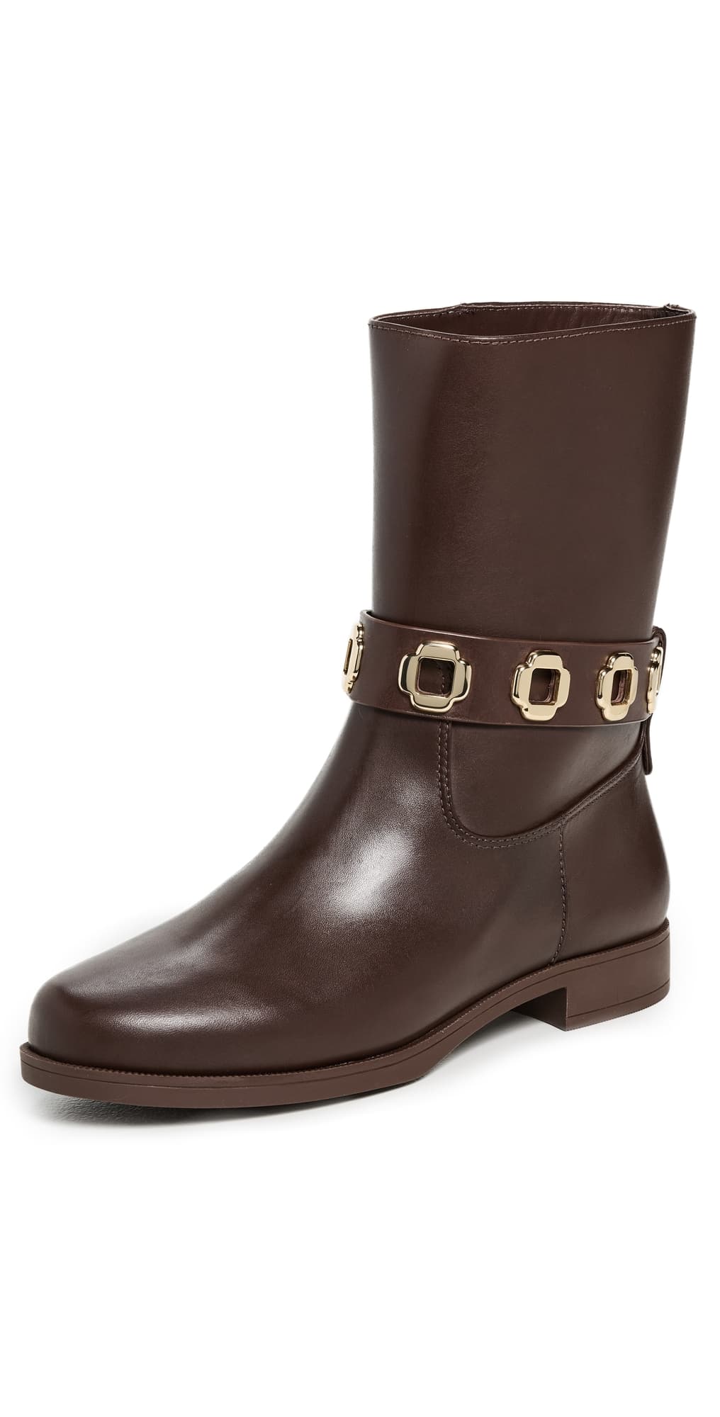 Larroudé Milan Flat Booties Brown