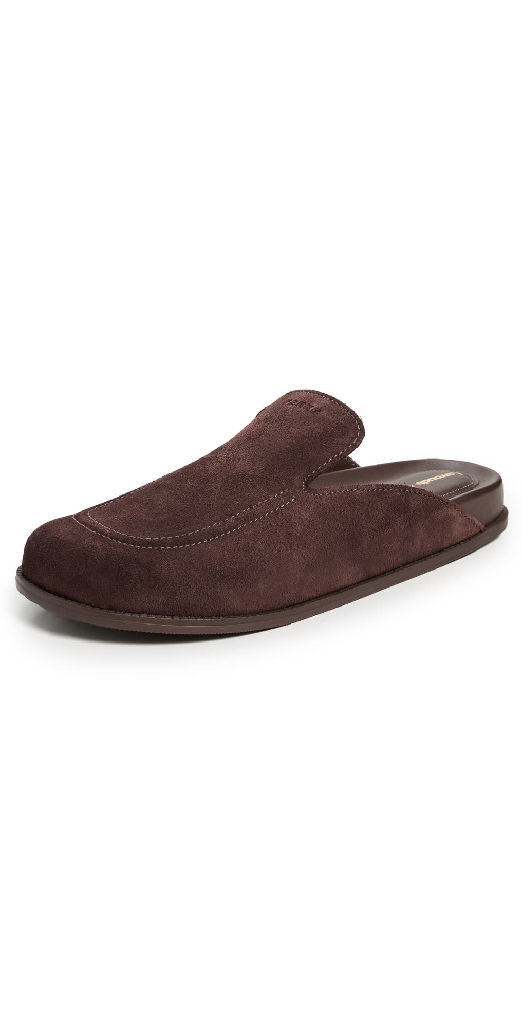 Larroudé Larroude x Parke Clogs Heavy Suede Brown