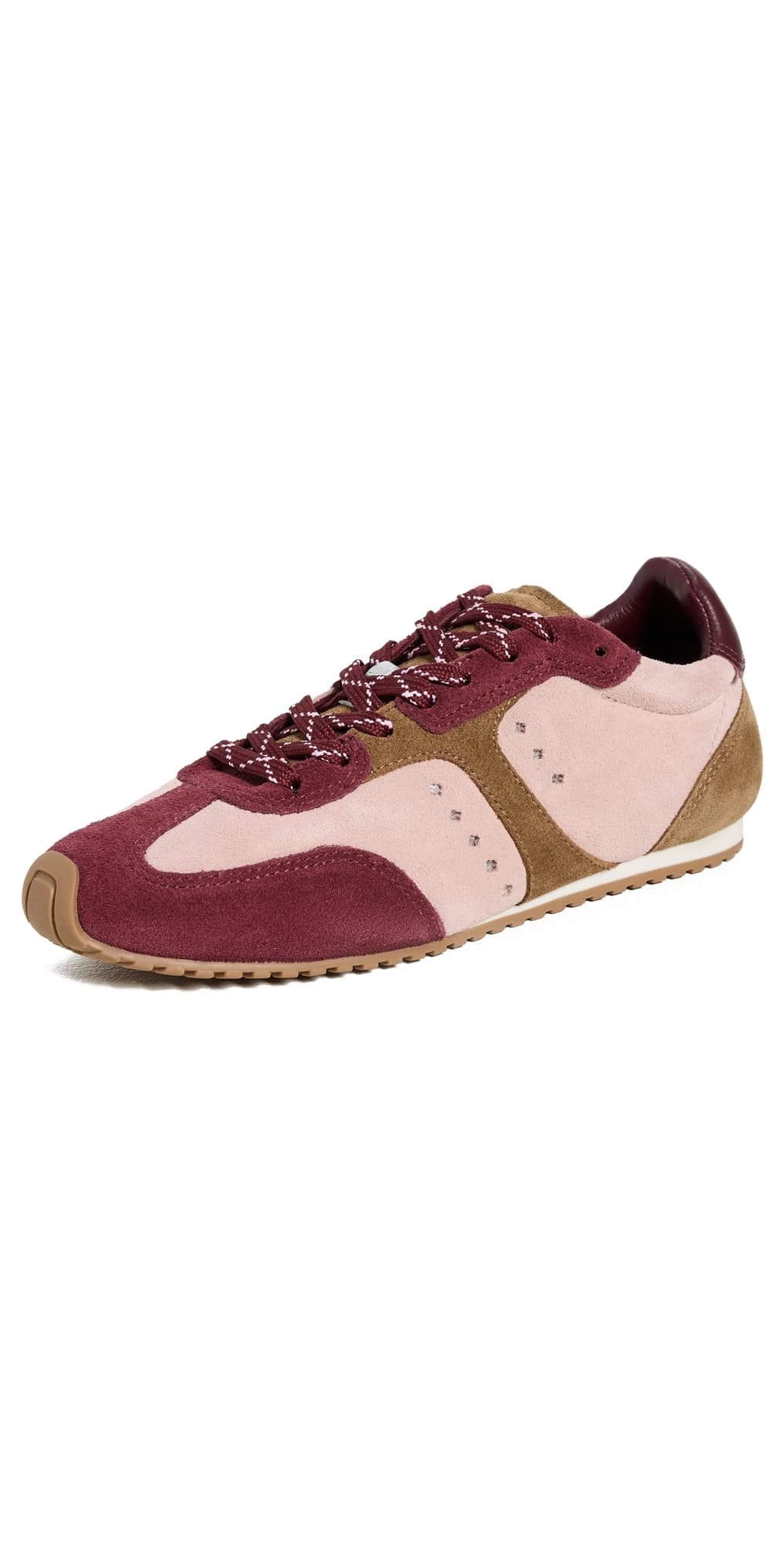 Larroudé Stella Sneakers Tulip/Russet/Wine Suede