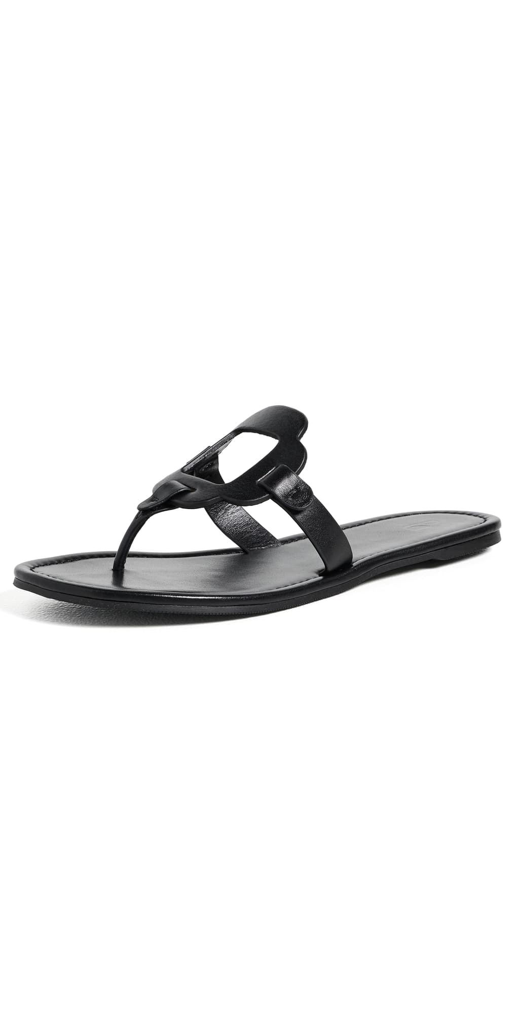 Larroudé Margherita Sandals Black Leather