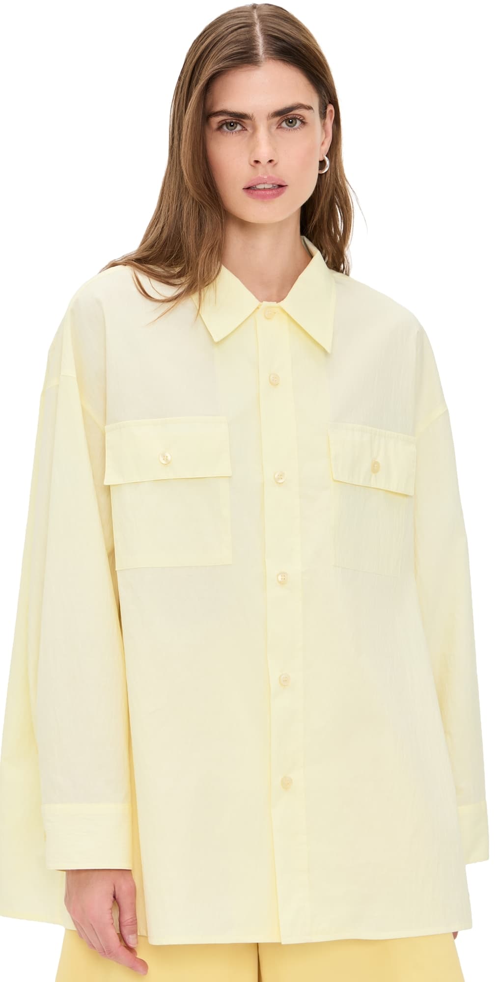 The Latest Daria Crinkled Effect Shirt Light Yellow