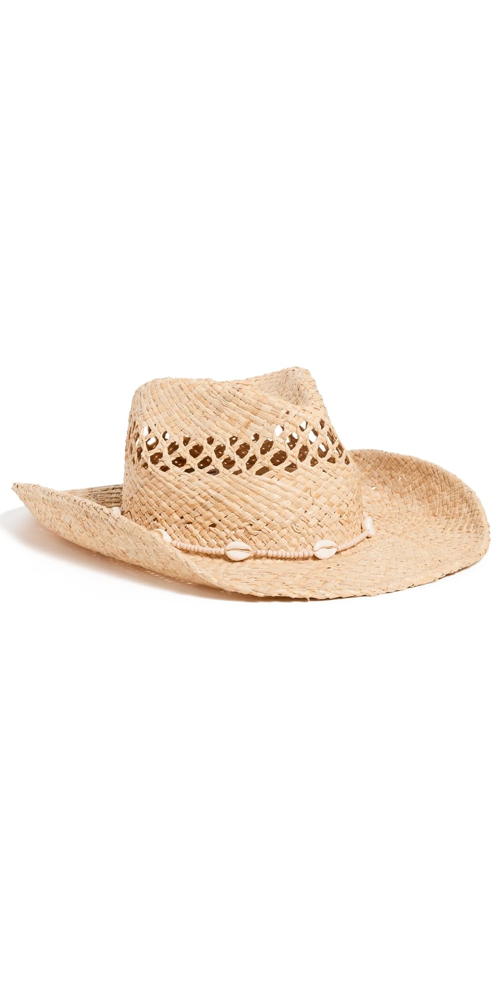 Lack Of Color Seashells Cowboy Hat Natural