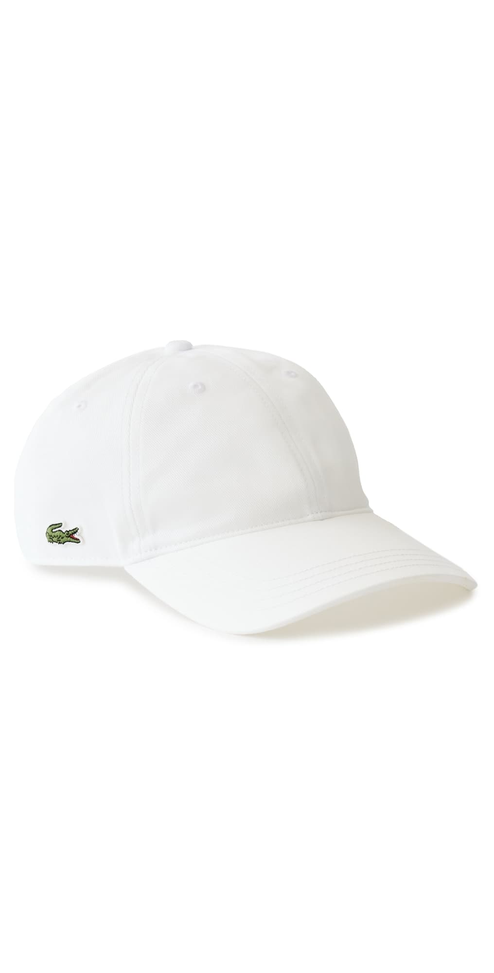 Lacoste Cotton Twill Side Logo Cap White