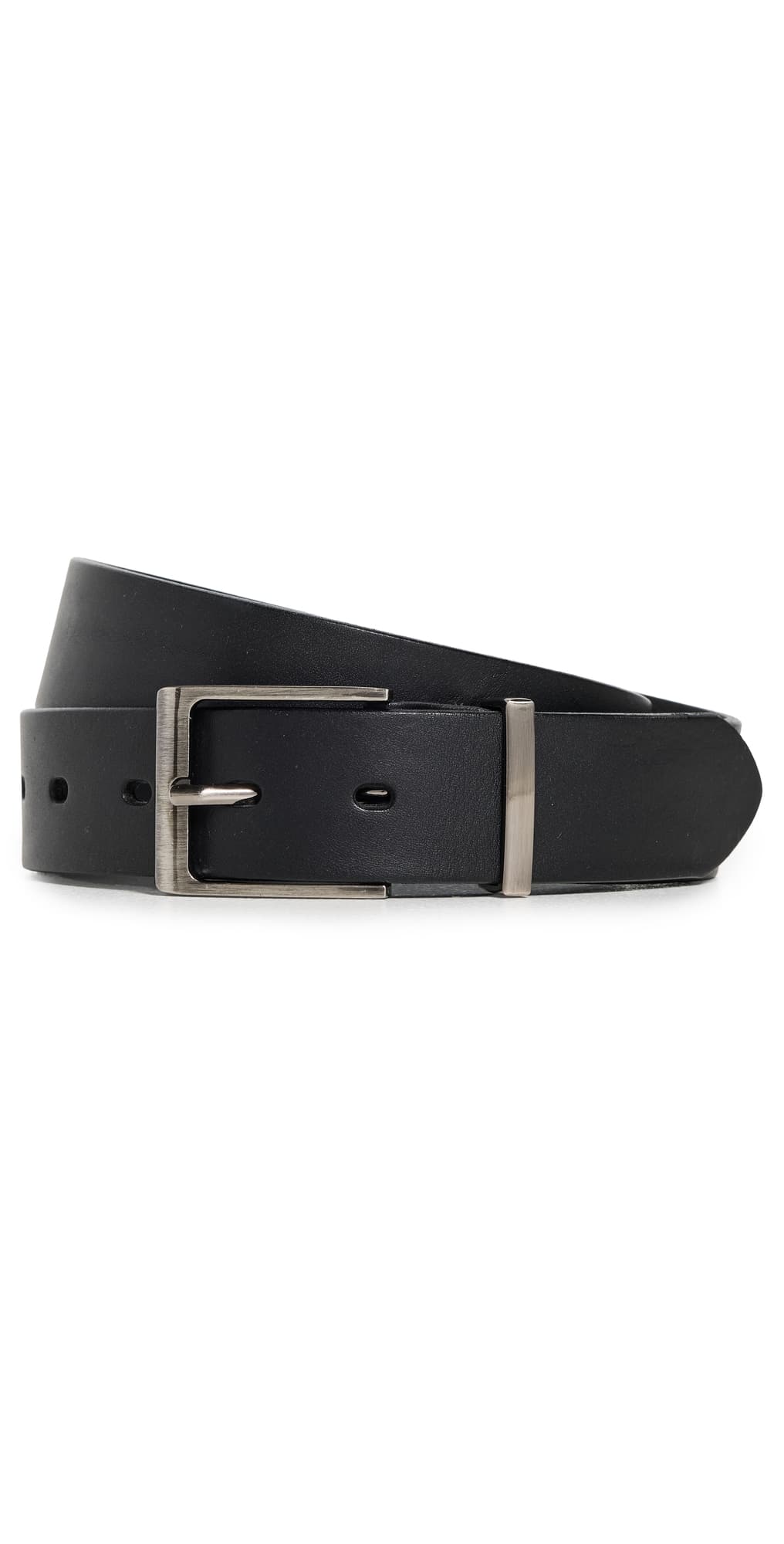 Les Deux Walker Leather Belt Black/Black