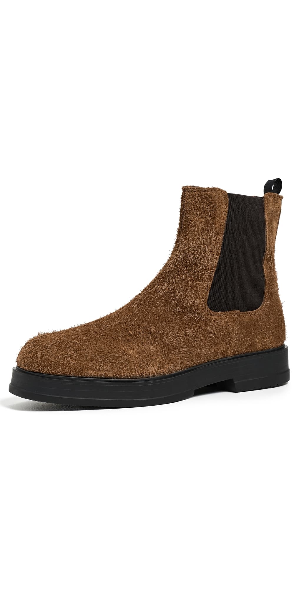 Les Deux Hairy Suede Chelsea Boots Bone Brown
