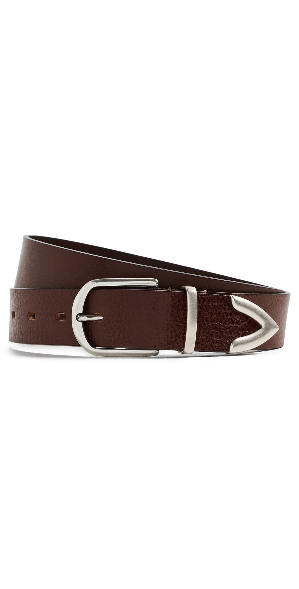 Les Deux Witten Leather Belt Brown