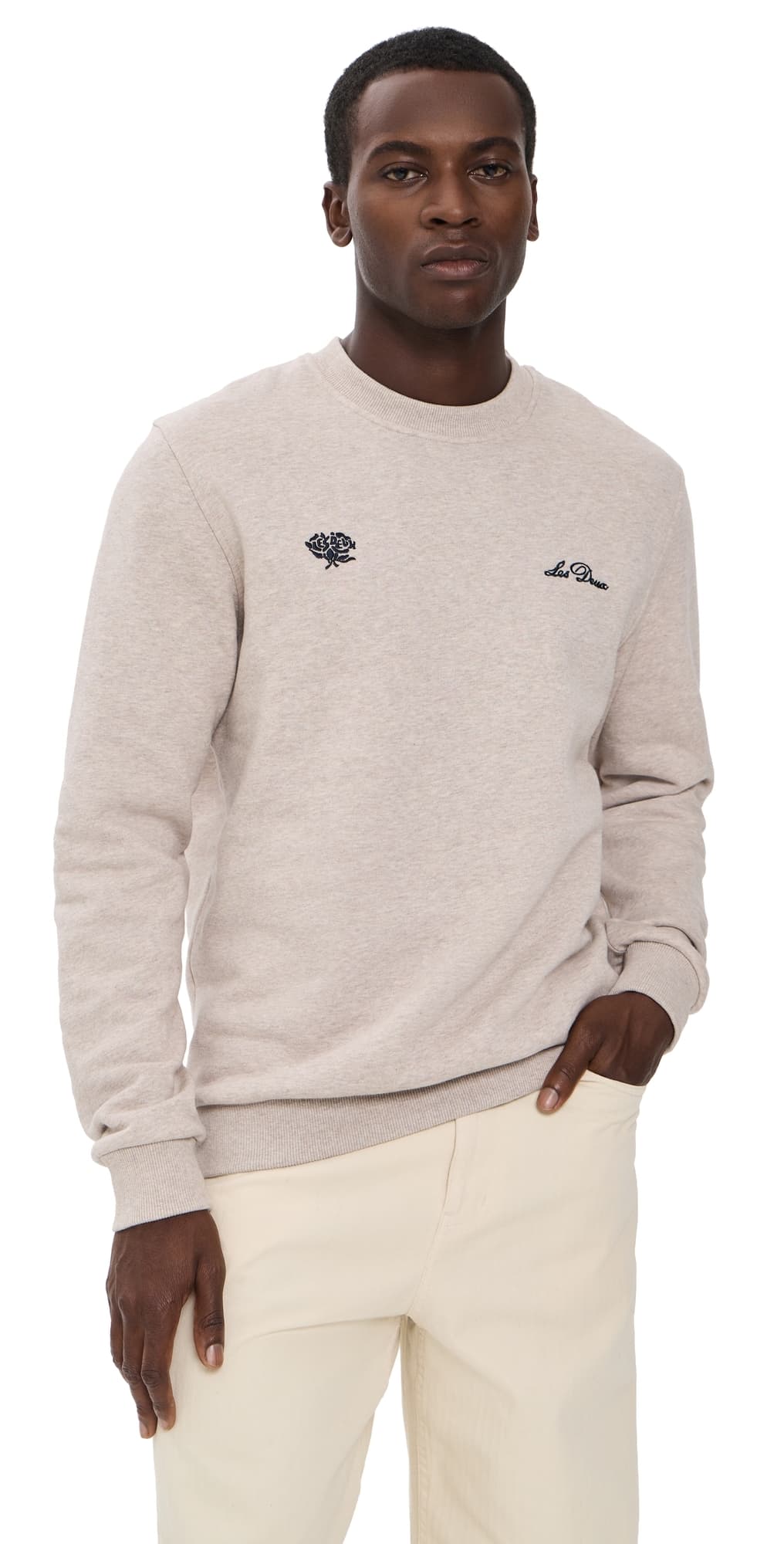 Les Deux Deux Sweatshirt Light Sand Melange