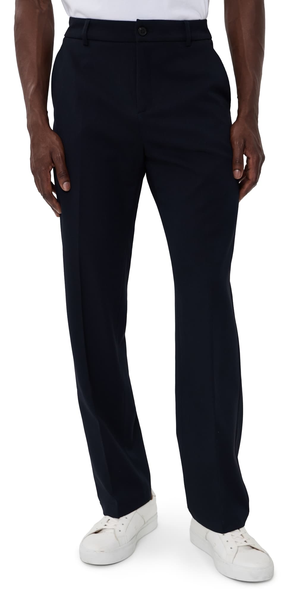 Les Deux Como Solid Slack Pants Dark Navy