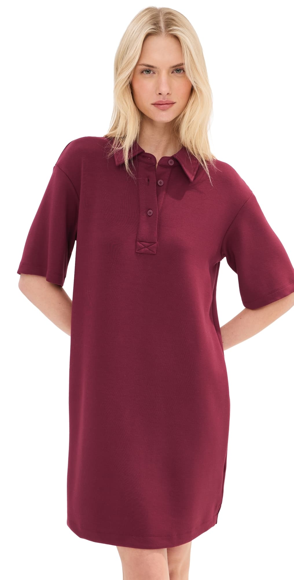 LE BOP Solene Polo Mini Dress Merlot