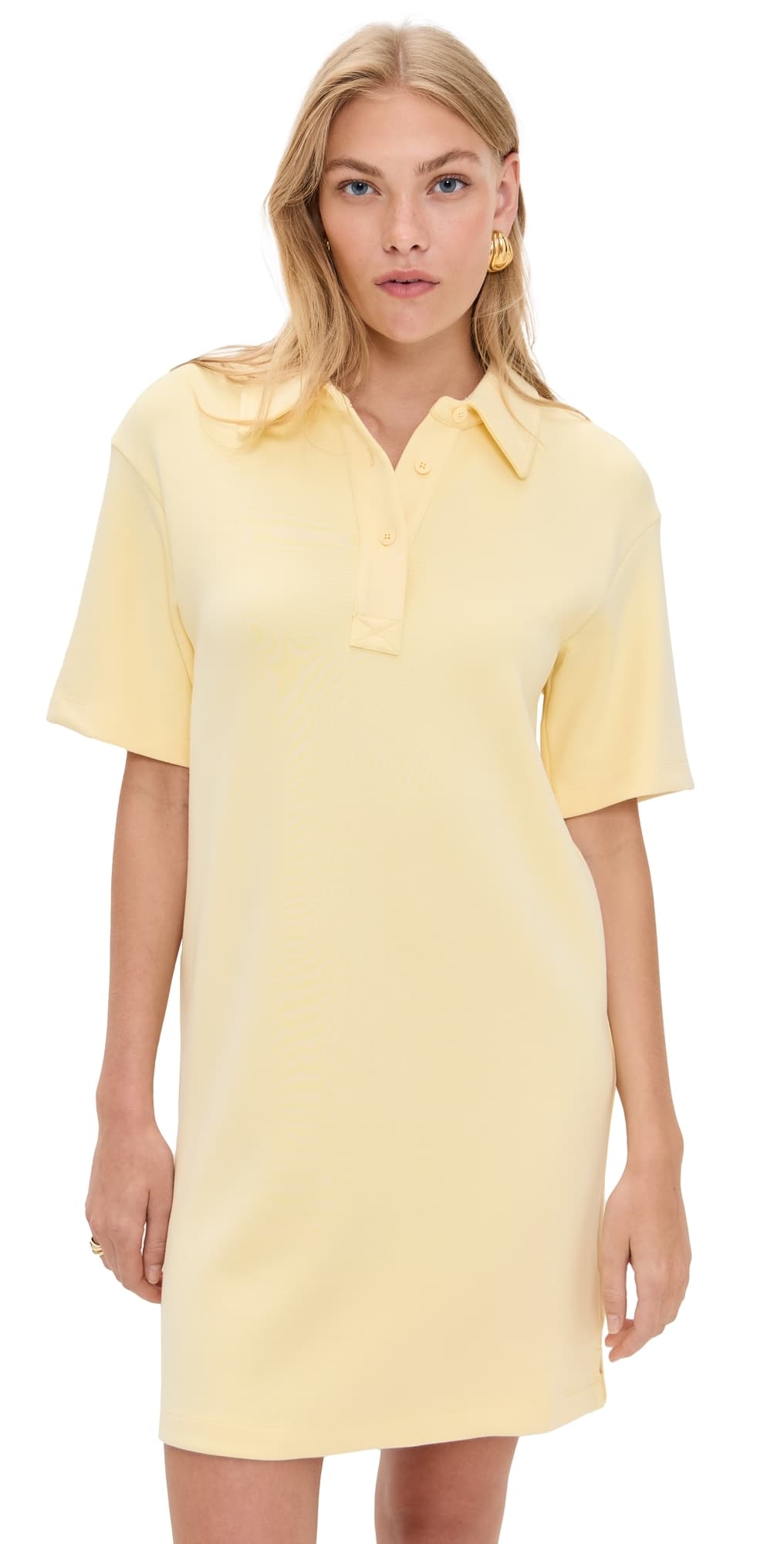 LE BOP Solene Polo Mini Dress Butter Yellow