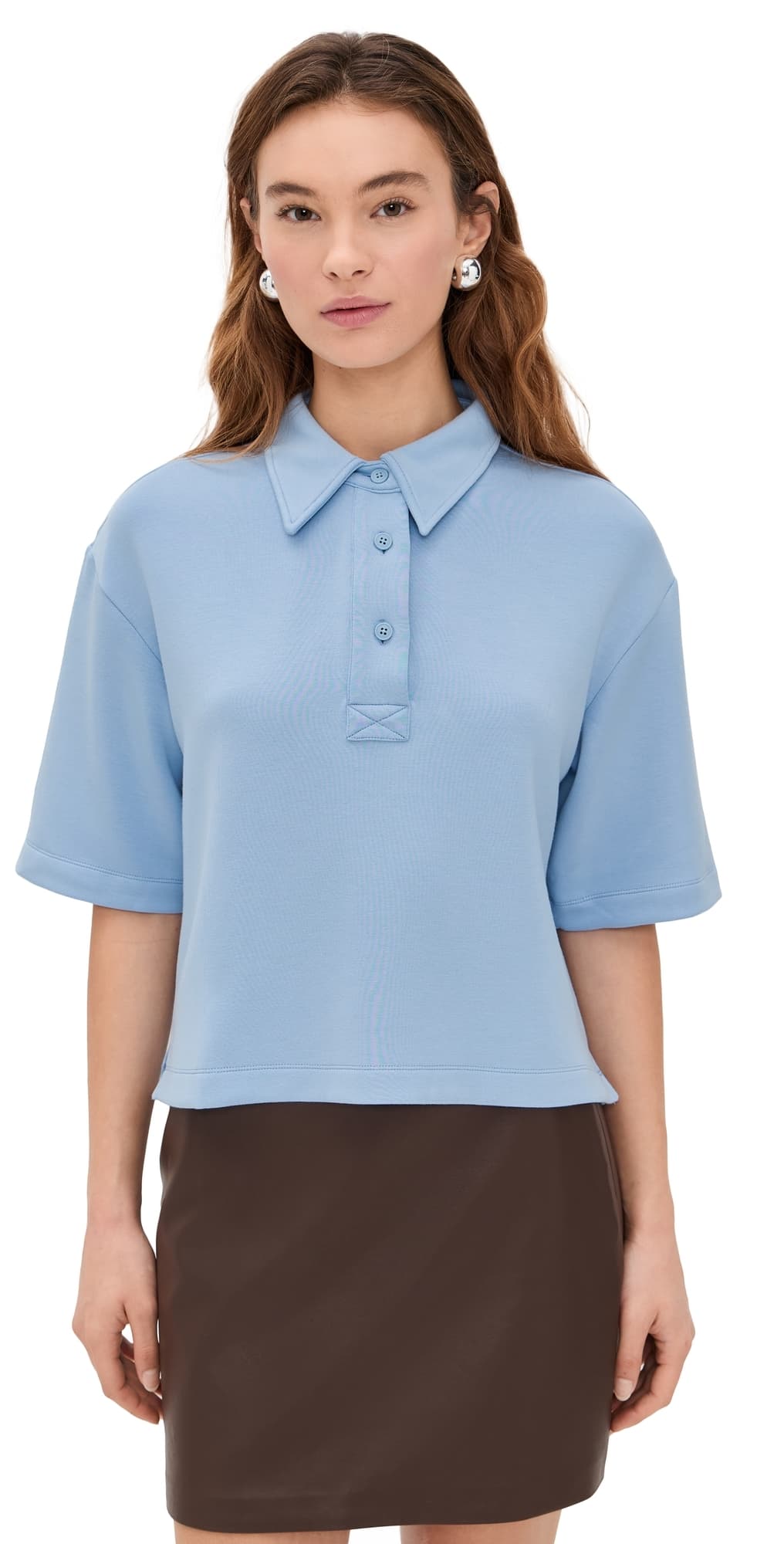 LE BOP Josephine Polo Top Chambray Blue