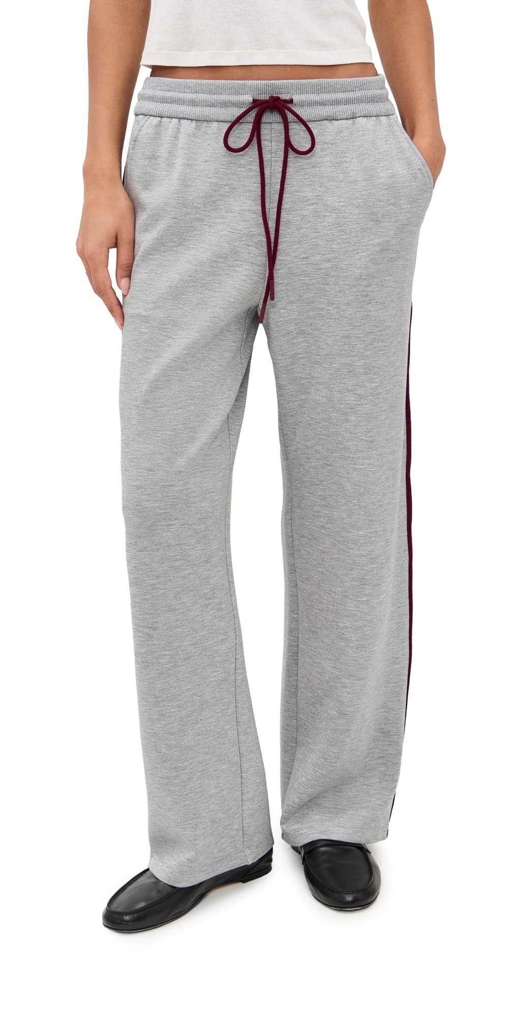 LE BOP Lou Sweatpants Heather Grey/Merlot