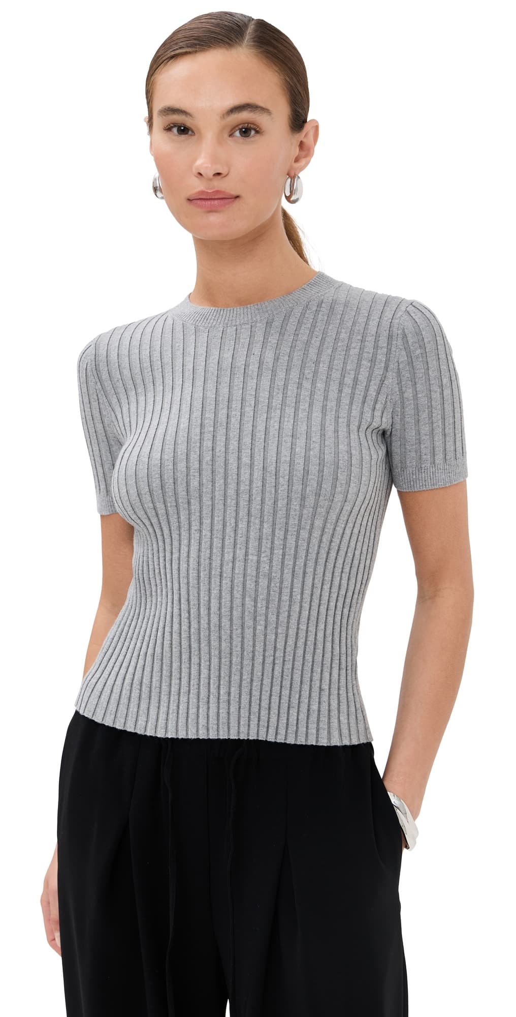 LE BOP Ringer Tee Heather Gray