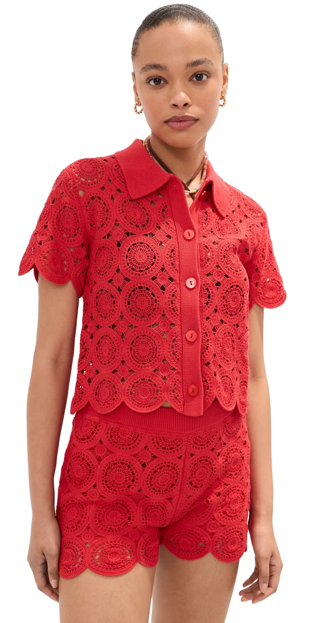 LE BOP Crochet Polo Flame