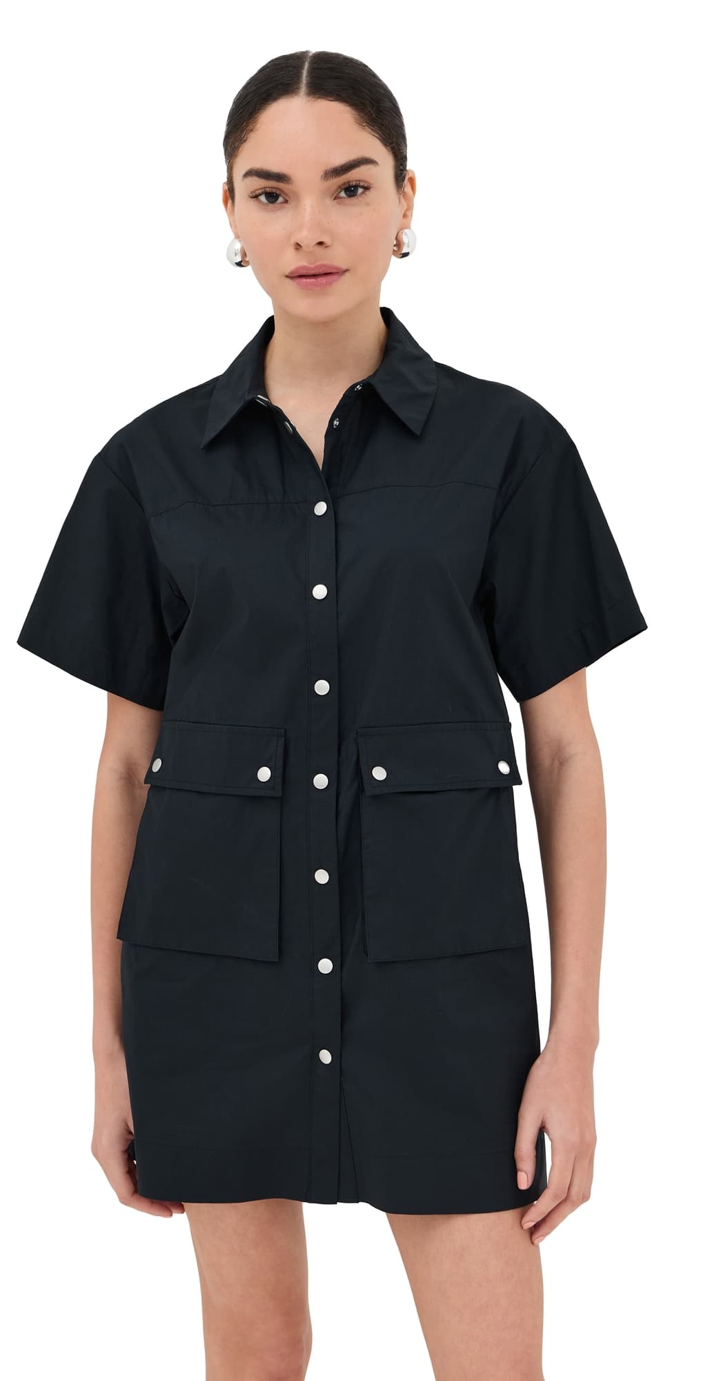 LE BOP Mariette Utility Mini Dress Black