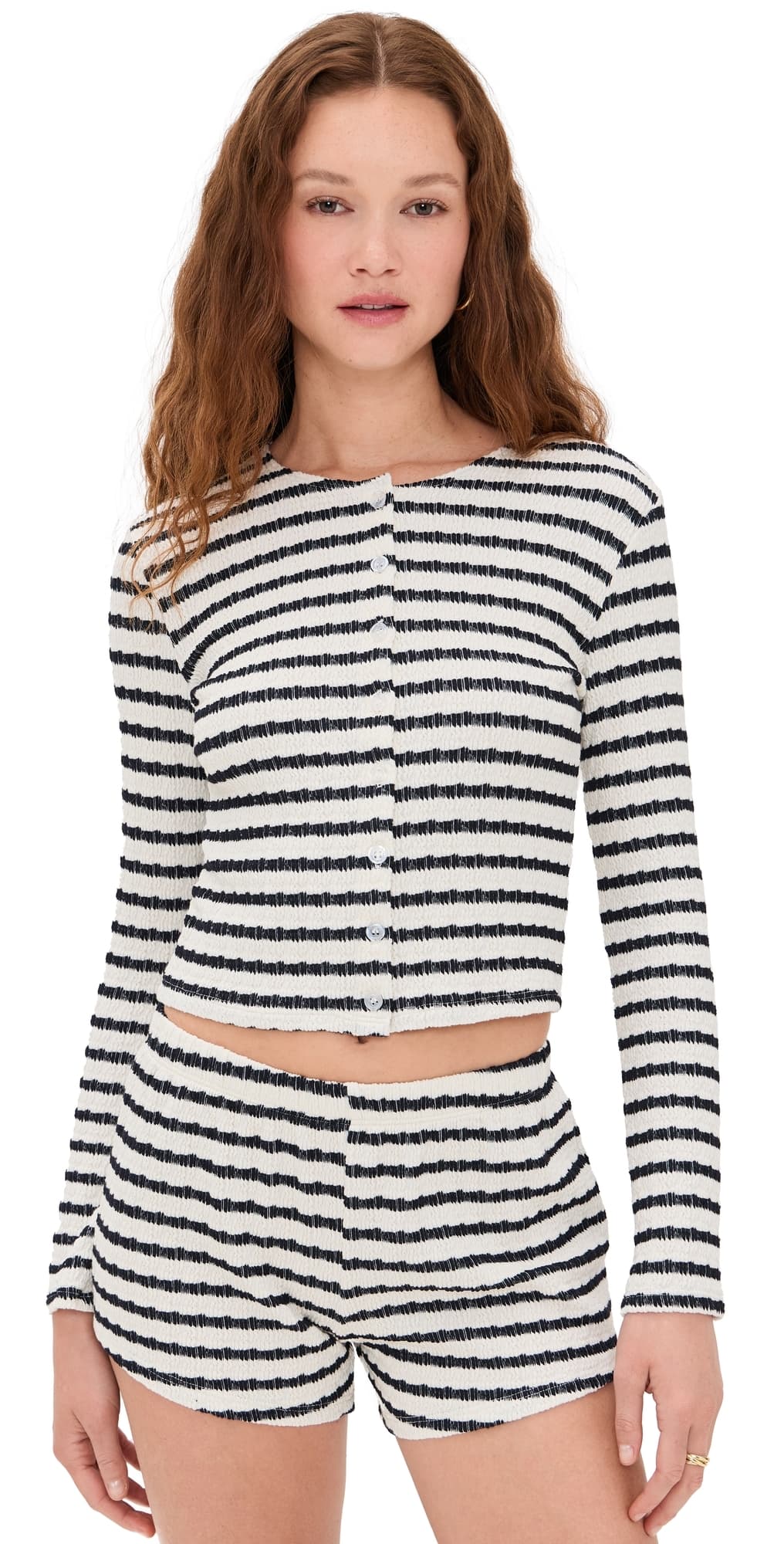 LE BOP Eloise Cardigan Navy/White
