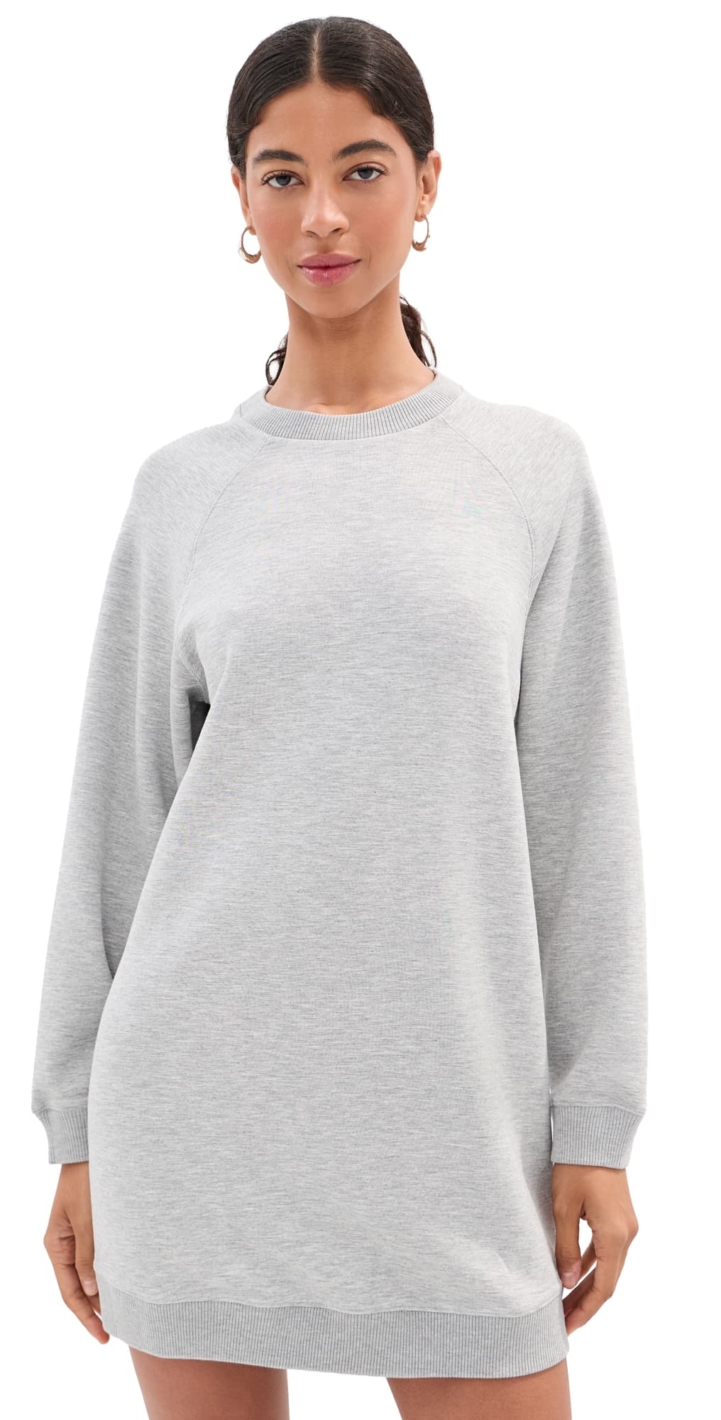 LE BOP Jamie Sweatshirt Mini Dress Heather Grey