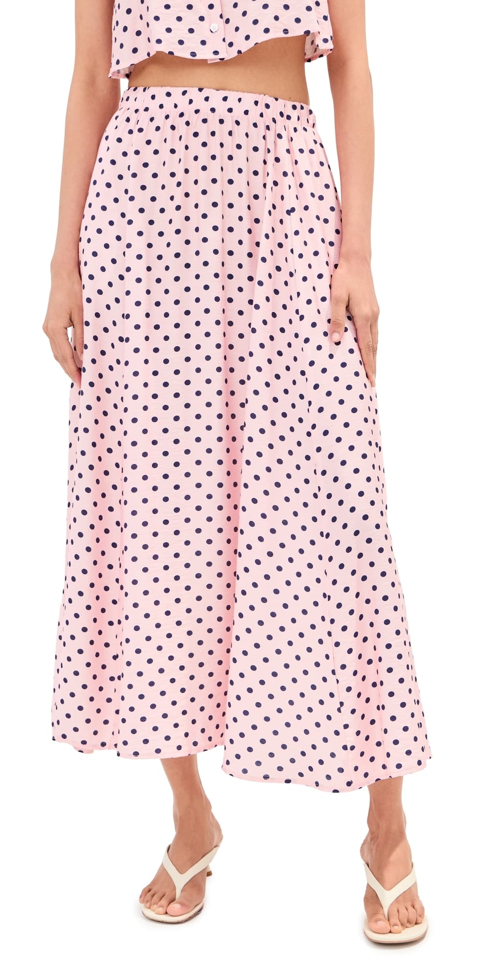 LE BOP Martha Polka Dot Skirt Pink Dot