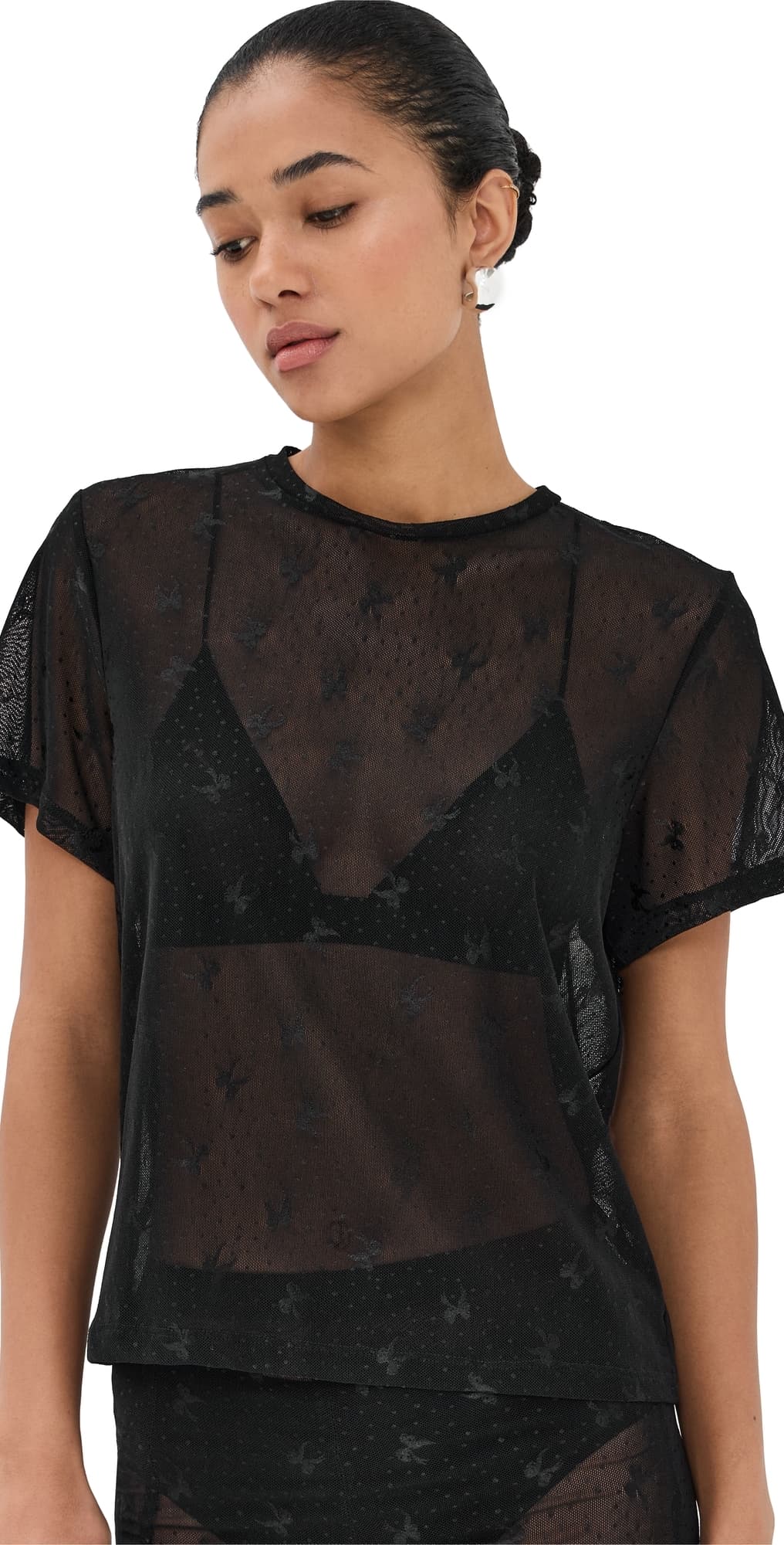 LE BOP Lace Tee Black Bow