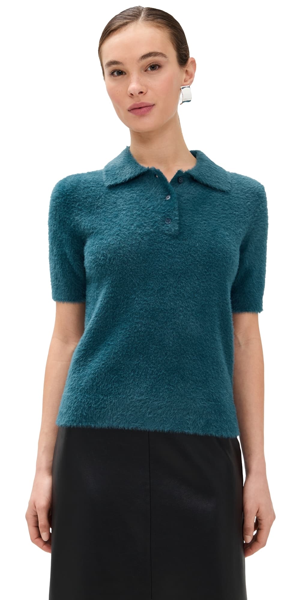 LE BOP Fuzzy Short Sleeve Polo Everglade
