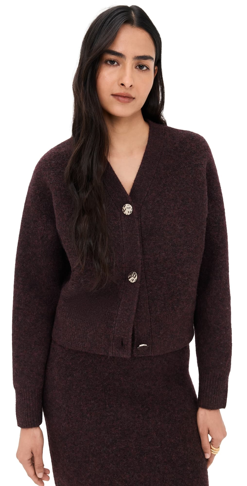 LE BOP Ines Knit Cardigan Chocolate · XL