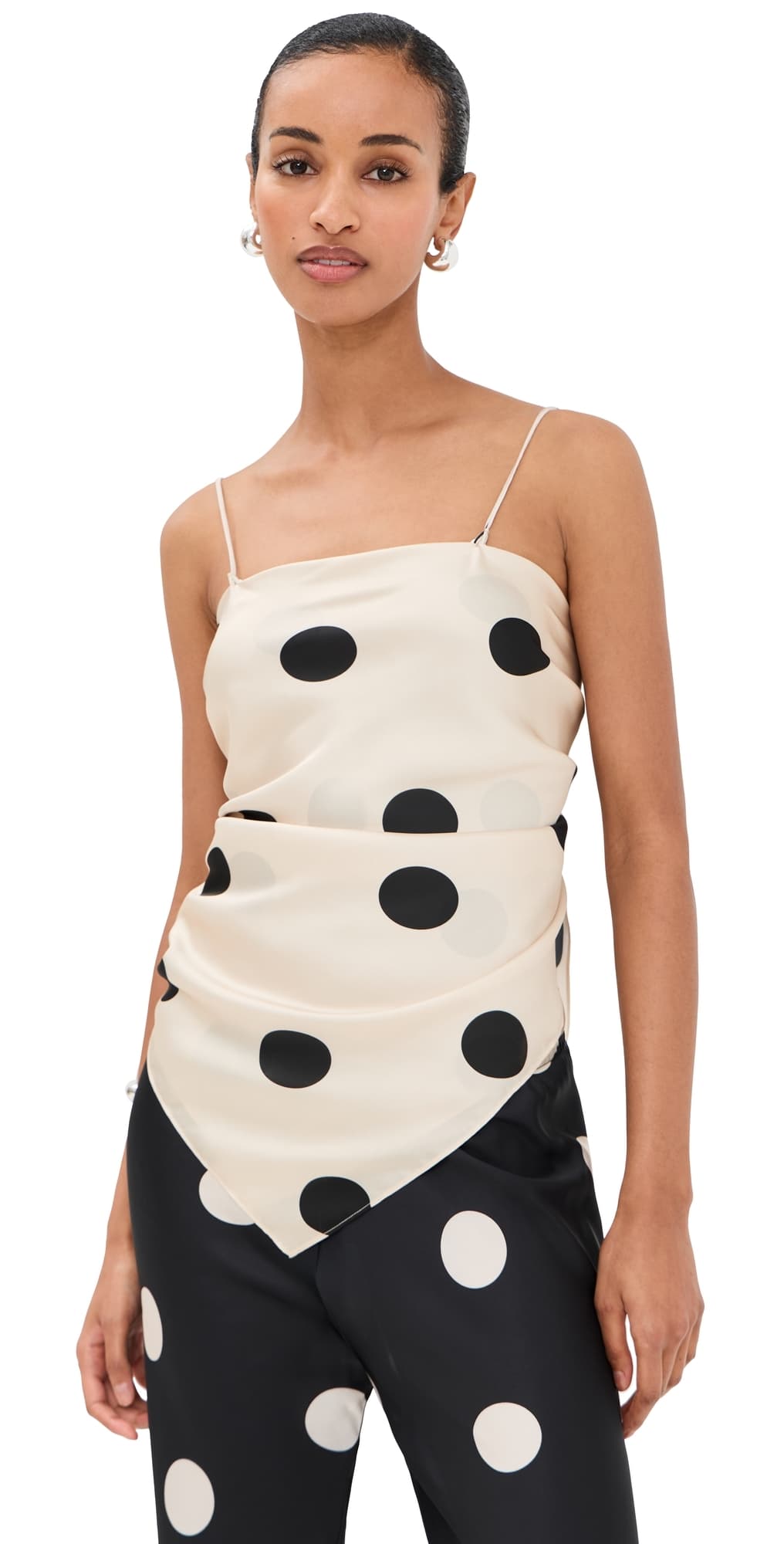 LE BOP Frankie Top White/Black Dot · M/L
