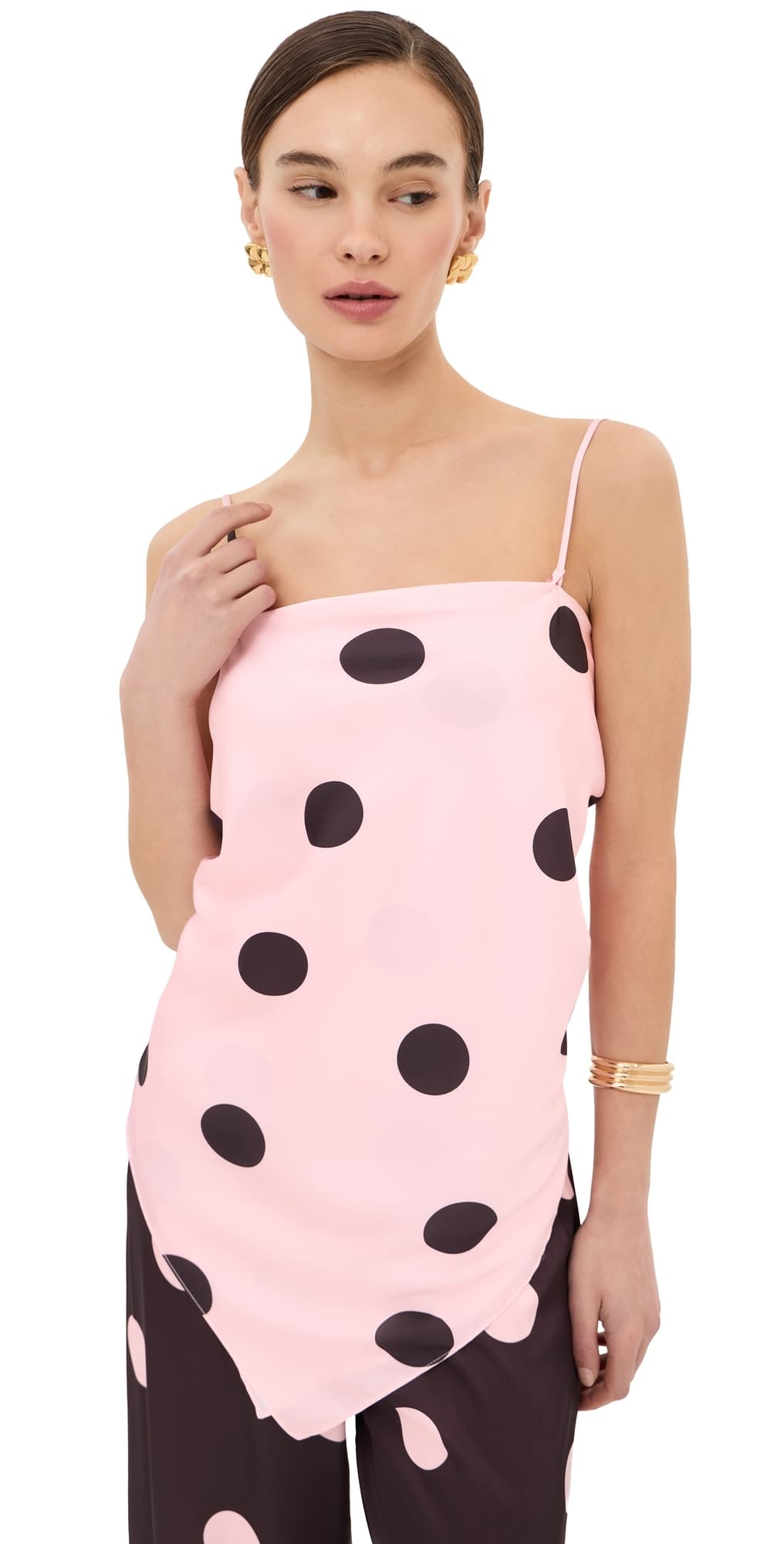 LE BOP Frankie Top Pink/Brown Dot