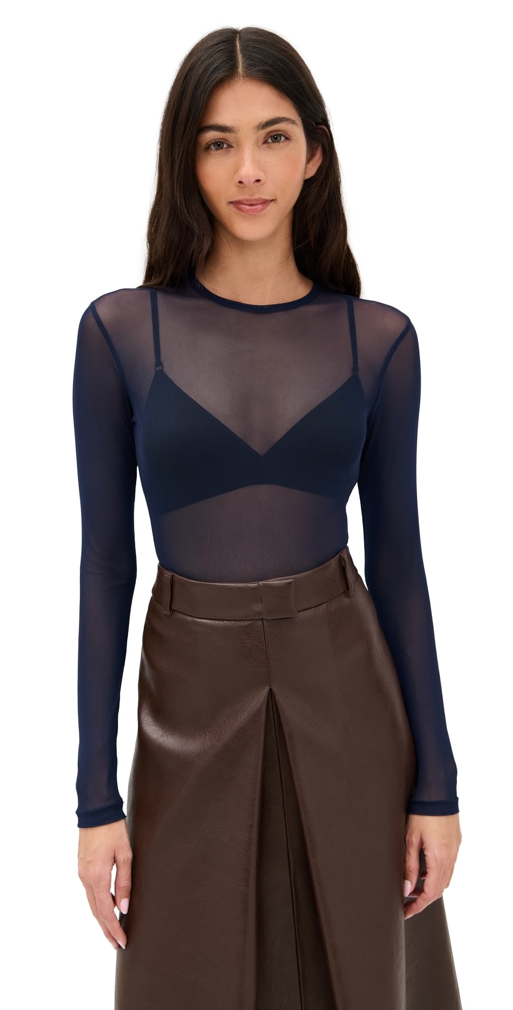 LE BOP Hannah Thong Bodysuit Navy