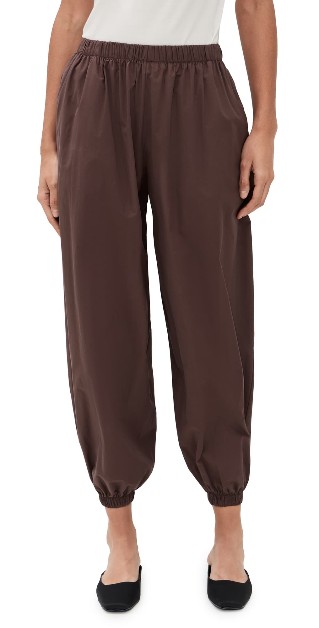 LE BOP Andi Oversized Poplin Balloon Pants Brown