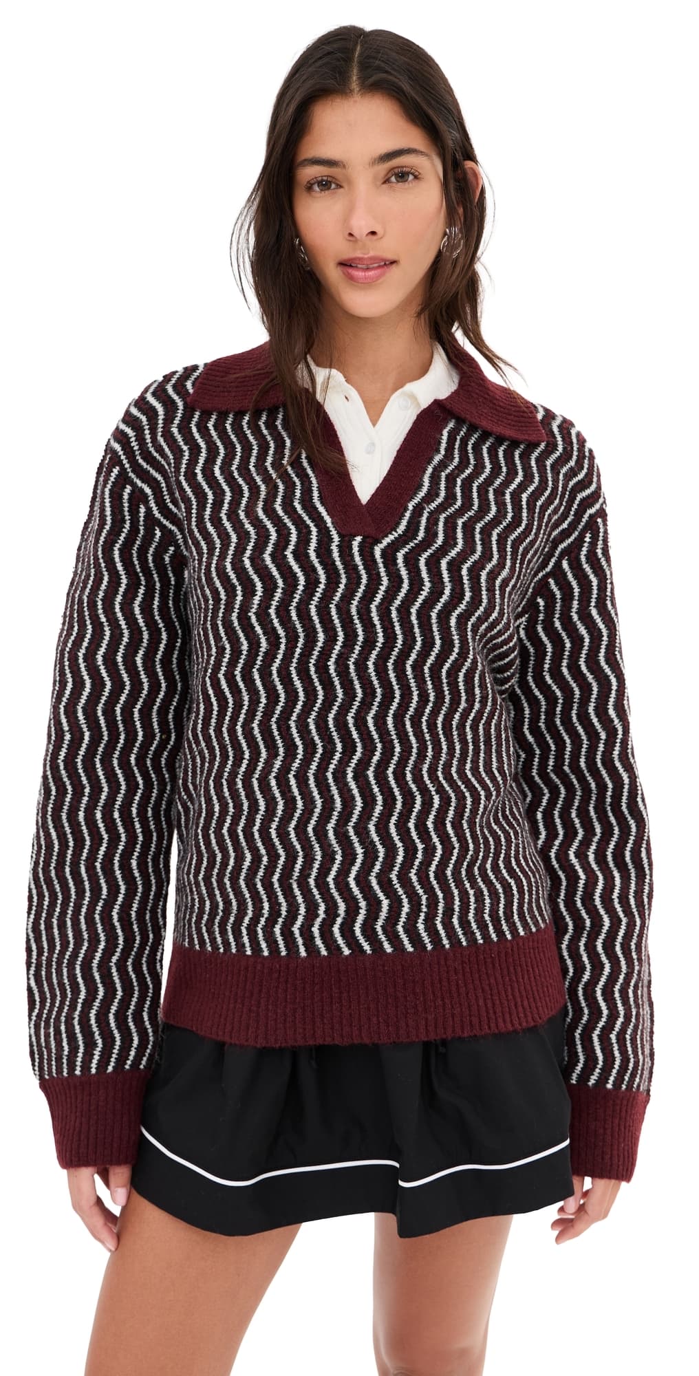 LE BOP Lizzie Oversized Polo Midnight