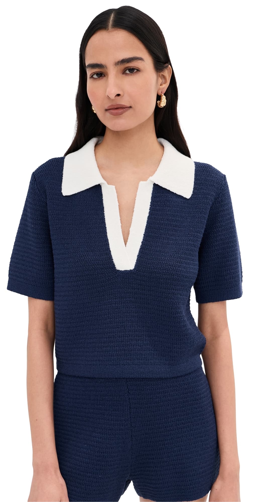 LE BOP Lia Crop Polo Midnight Multi