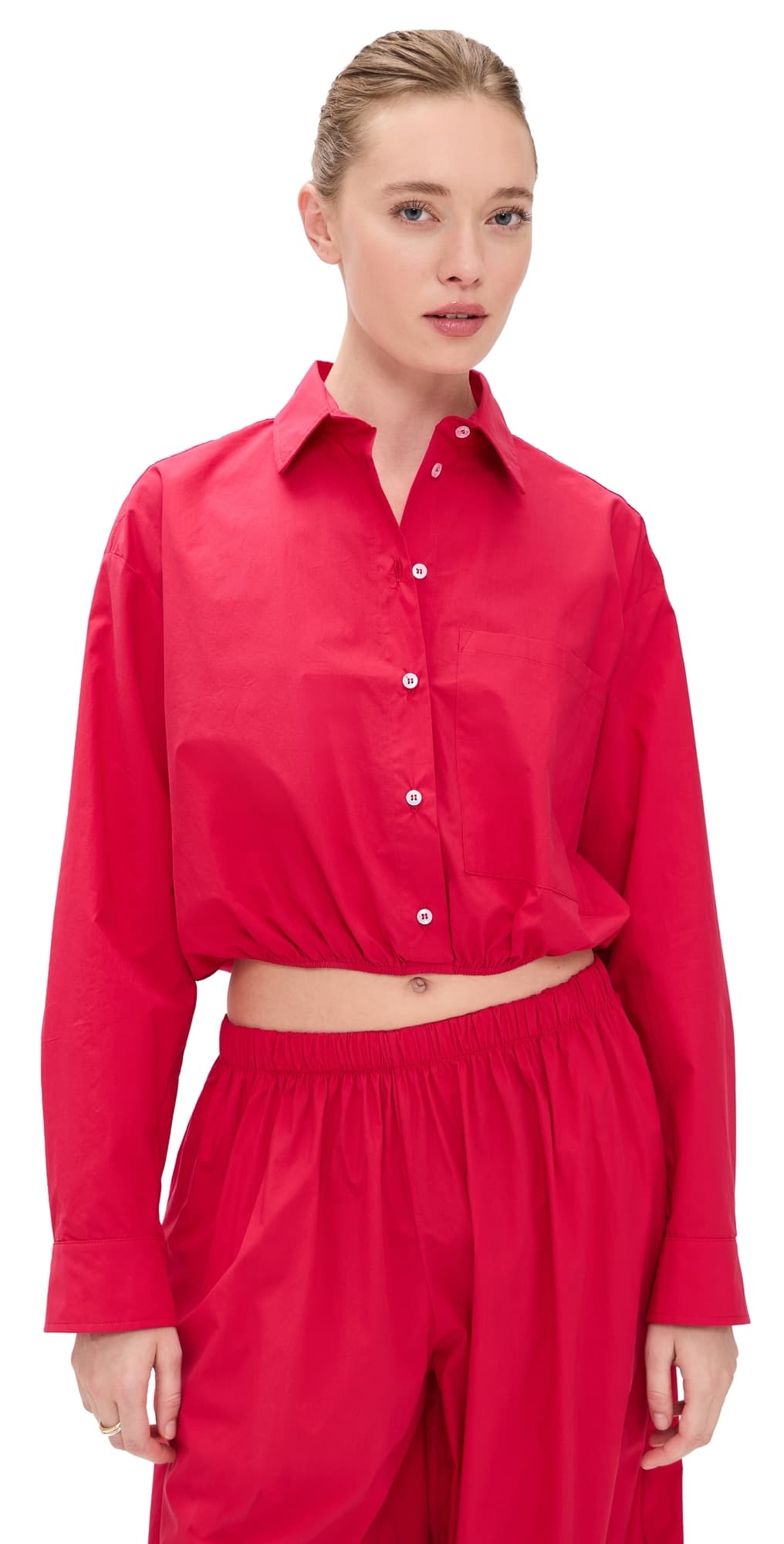 LE BOP Wylie Button Down Shirt Red